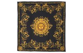 VERSACE JEANS COUTURE Cotton Knit Scarves Unisex Black