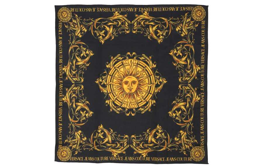 VERSACE JEANS COUTURE Cotton Knit Scarves Unisex Black