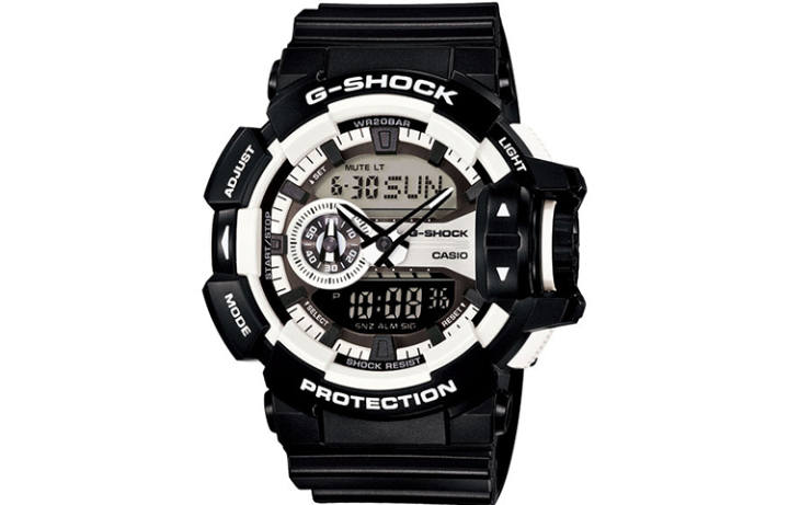 CASIO CASIO Men Liquid Crystal/Analog Dual Display Series Black Watch GA-400-1A