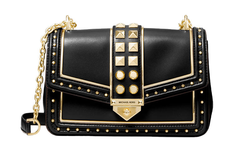 MICHAEL KORS Soho Cow Leather, Artificial Leather, Fabric Crossbody Bag, Shoulder Bag Large Women's Black