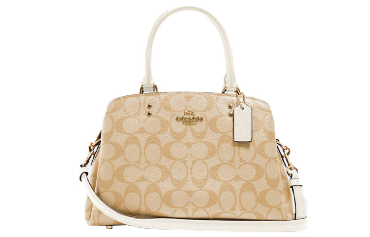 COACH Lillie Coated Canvas With Smooth Leather Handbag, Shoulder Bag, Crossbody Bag Regular Women's