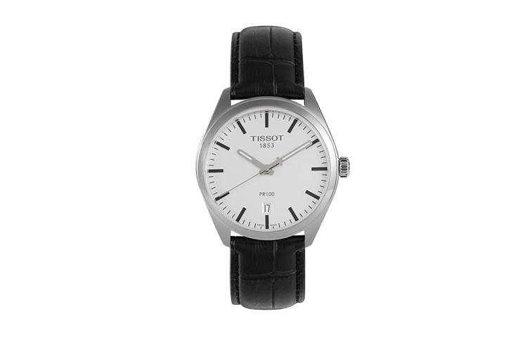 TISSOT PR100 Collection Quartz Movement 100m Waterproof Men's Watches Watch 39mm White Dial Stainless Steel Case