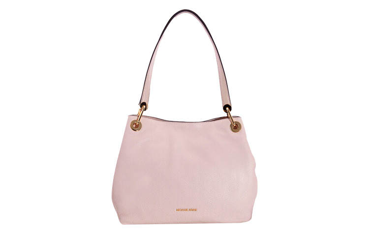MICHAEL KORS Raven Leather Hobo Handbag Shoulder Bag Large Women's Soft Pink
