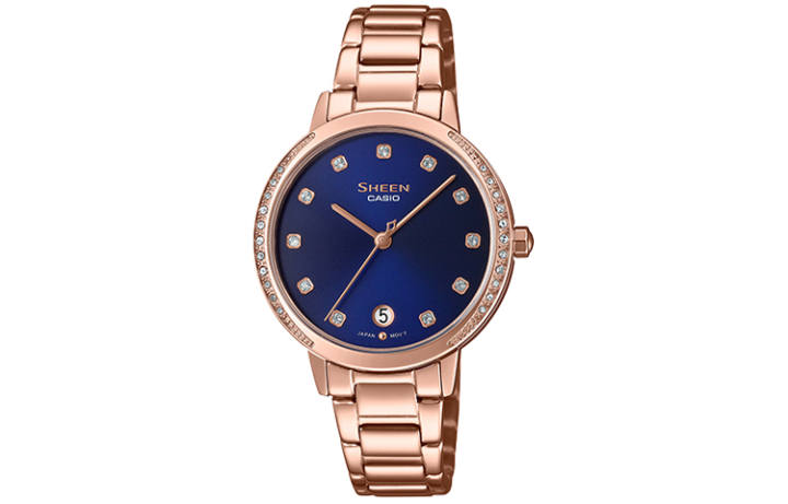CASIO CASIO Women's SHEEN 37.7mm Blue Watch SHE-4056PG-2A