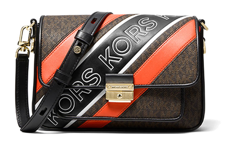 MICHAEL KORS Bradshaw Cow Leather Crossbody Bag, Shoulder Bag Medium Women's Multicolor