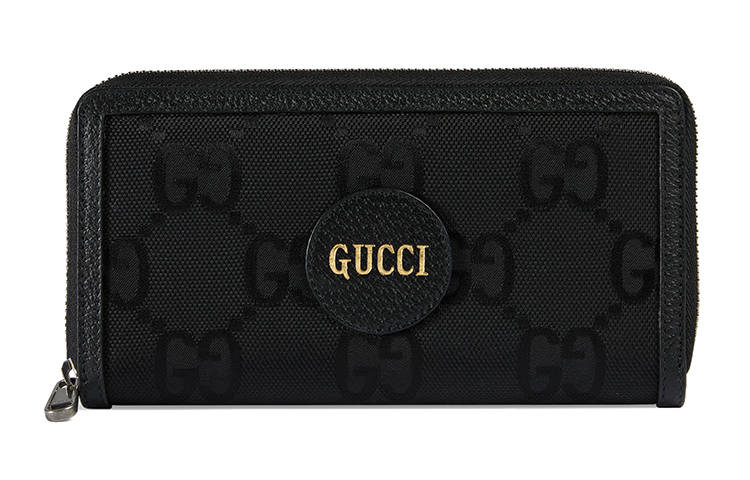 GUCCI Off The Grid Nylon With Leather Wallet Men's Black