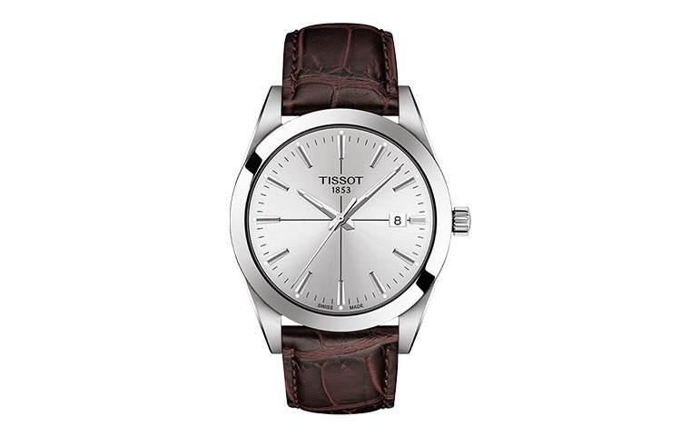 TISSOT Windy Collection Quartz Movement 100m Waterproof Men's Watch 40mm White Dial Stainless Steel Case