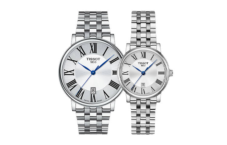 TISSOT Kason Zen I Collection Quartz Movement Unisex Watch 40mm+30mm Silver Dial