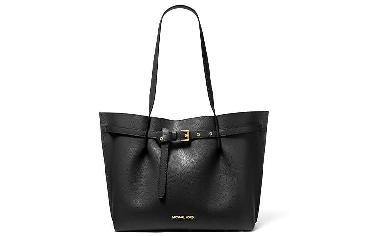 MICHAEL KORS Emilia Leather Tote Bag, Shopping Bag, Shoulder Bag Large Women's Black