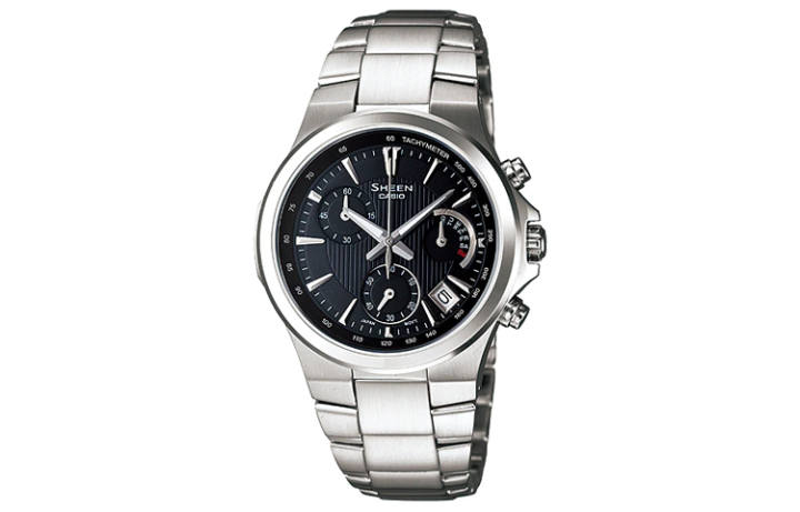 CASIO CASIO SHEEN Business Quartz Movement Stainless Steel Strap Watch Women's Watch Black Dial
