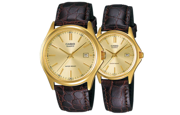 CASIO CASIO Unisex Pair Table Series Gold Watch