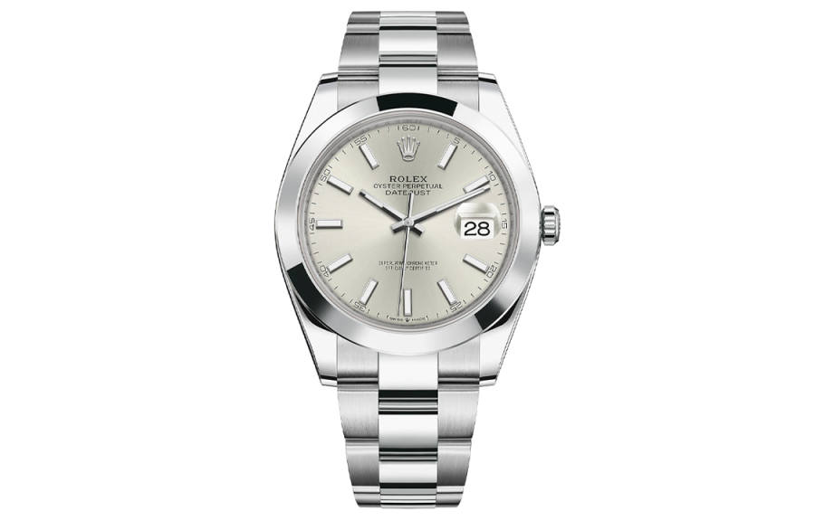 ROLEX Smooth Bezel Datejust Collection Automatic Mechanical Movement Men's Watches Watch 41mm Silver Dial