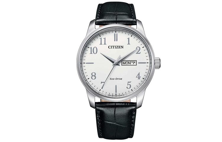 CITIZEN Ecology Drive Collection Light Powered Quartz Movement Leather Strap Watch Men's Watches