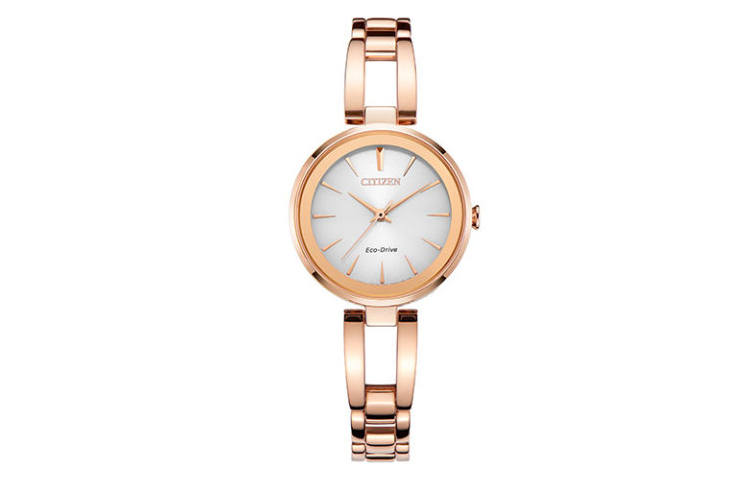 CITIZEN Ecology Drive Collection Light Powered Quartz Movement Gold Plated Stainless Steel Strap