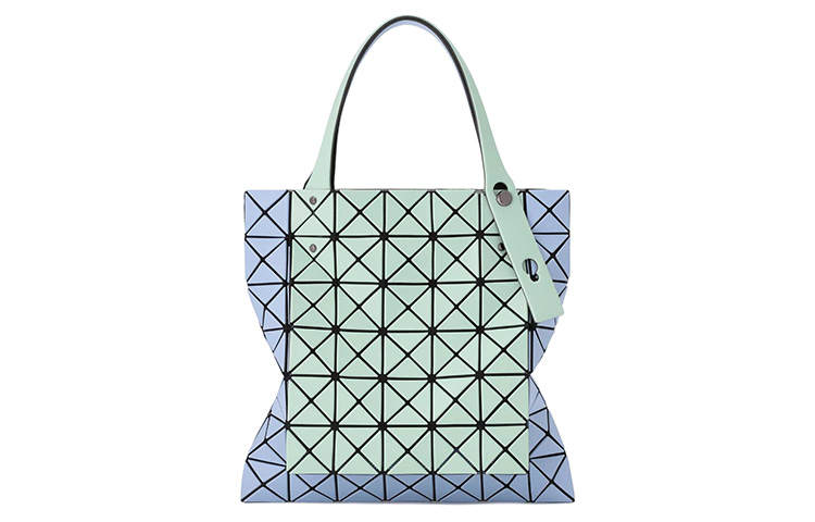 ISSEY MIYAKE Prism Polyester Tote Bag, Shopping Bag, Shoulder Bag, Handbag Regular Women's Blue & Green
