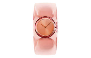 ISSEY MIYAKE O Fashion Quartz Movement Acrylic Strap Watch Women's Watch Orange Watch Dial