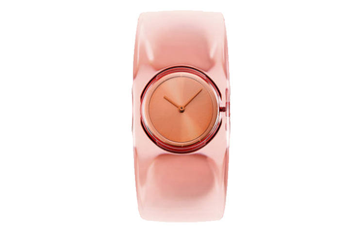 ISSEY MIYAKE O Fashion Quartz Movement Acrylic Strap Watch Women's Watch Orange Watch Dial