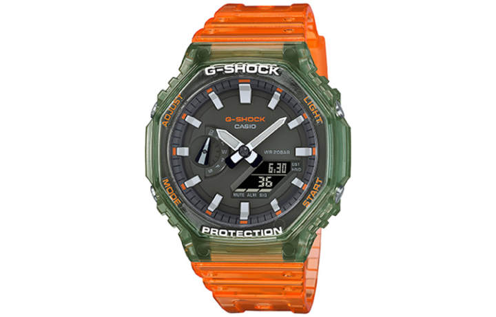 CASIO CASIO Men Liquid Crystal/Analog Dual Display Series Gray Watch GA-2100HC-4AER