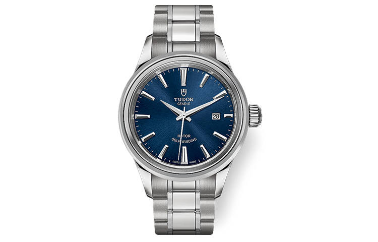 TUDOR Wind Style Collection Automatic Mechanical Movement 100m Waterproof Women's Watch 28mm Blue Dial
