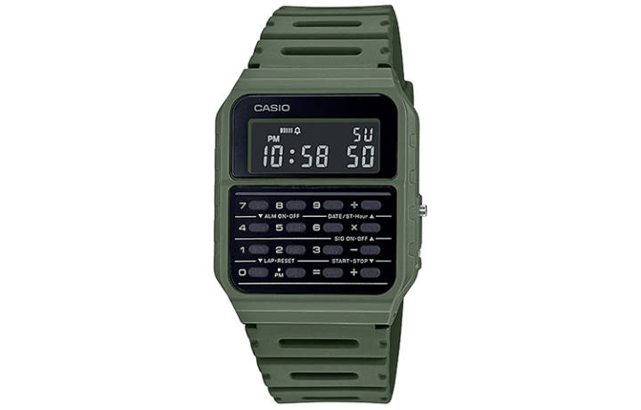 CASIO CASIO YOUTH Calculator Quartz Movement Resin Strap Watch Men's Watches Black Dial