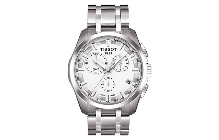 TISSOT Kutu Collection Quartz Movement Men's Watches Watch 41mm White Dial Steel Watch Case Steel Strap
