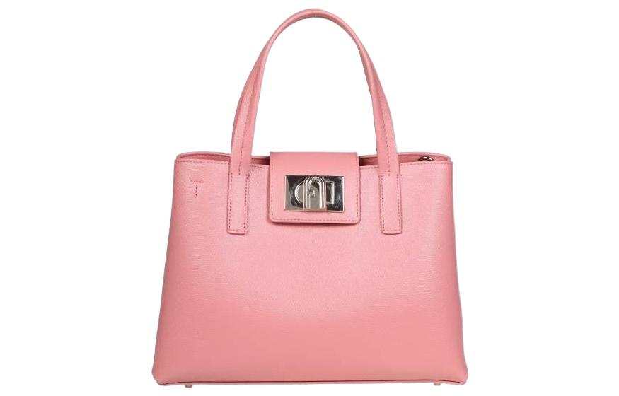 Furla 1927 Collection Grain Leather Tote Handbag Medium Women's Pink