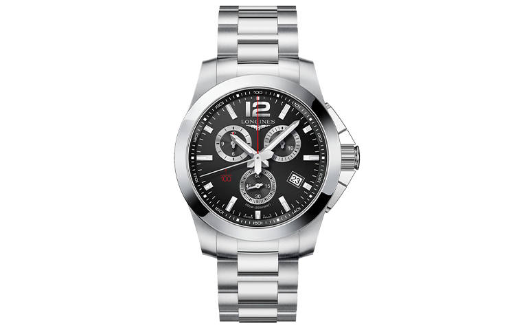 LONGINES Comcast Collection Quartz Movement Men's Watches Watch Black Dial Stainless Steel Case