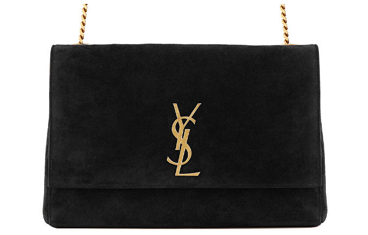 SAINT LAURENT SAINT LAURENT Kate Calfskin Lambskin With Suede Leather Crossbody Bag, Shoulder Bag Medium Women's Black