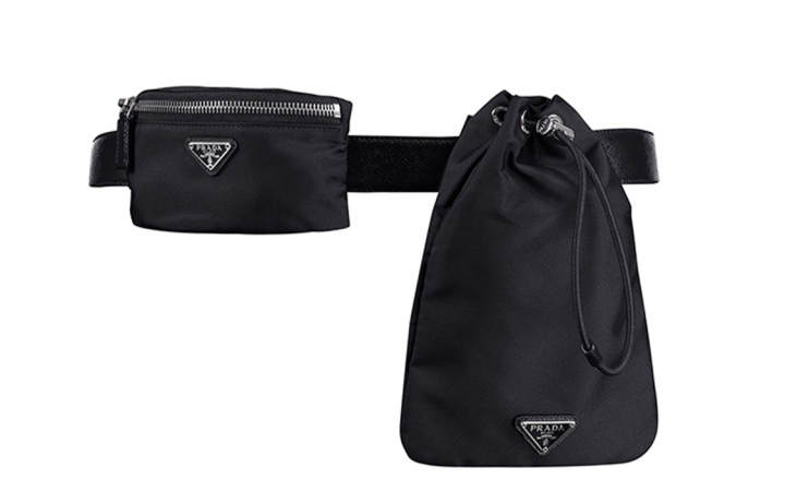PRADA PRADA 2 in 1 Nylon Fanny Pack Men's Black