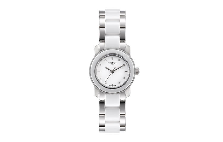 TISSOT Ceramic Art Collection Quartz Movement 30m Waterproof Women's Watch 28mm White Dial