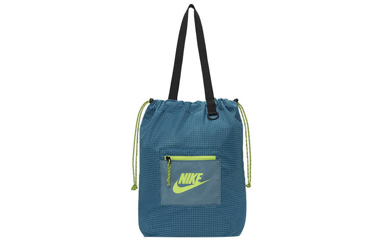 Nike Nike Polyester Shoulder Bag, Handbag, Tote Bag, Shopping Bag, Crossbody Bag Regular Unisex Blue Green