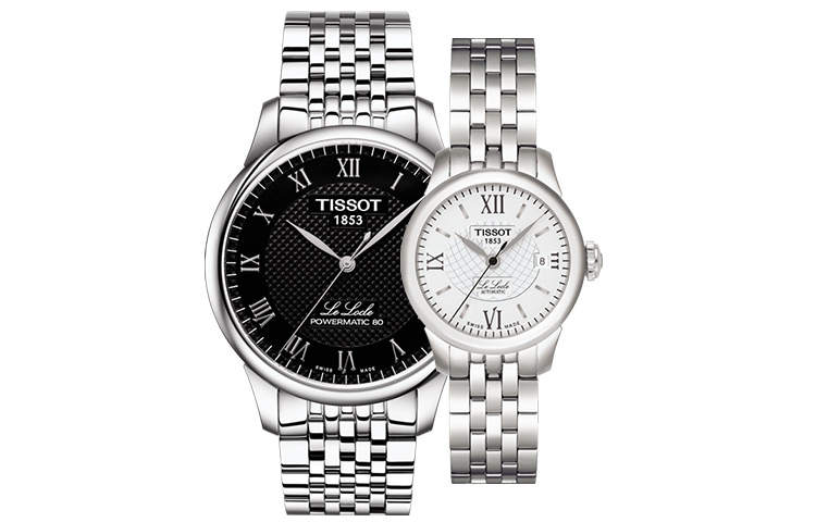 TISSOT Le Locle Collection Automatic Mechanical Movement Unisex Watch 25.3mm Silver Dial Steel Strap
