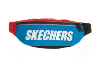 Skechers Polyamide Sling Bag, Crossbody Bag, Fanny Pack Small Unisex Color Block Red Blue