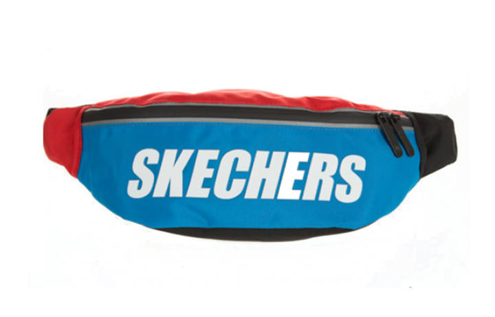 Skechers Skechers Polyamide Sling Bag, Crossbody Bag, Fanny Pack Small Unisex Color Block Red Blue