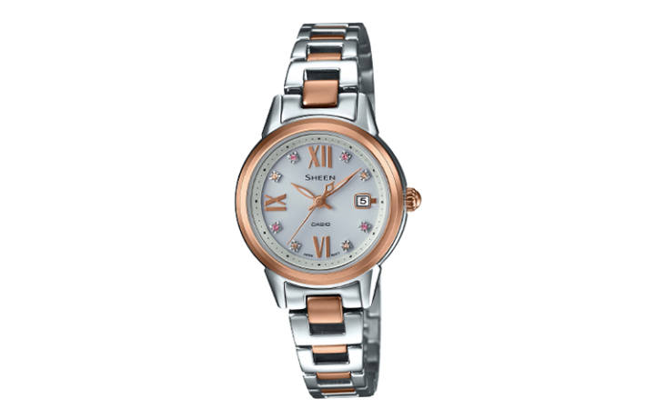 CASIO CASIO SHEEN Solar Collection Quartz Movement Stainless Steel Strap Watch Women's Watch White Dial