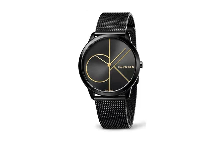 CALVIN KLEIN Simple Collection Extension CH Classic Wrist Watches Quartz Movement Stainless Steel Strap Black Dial