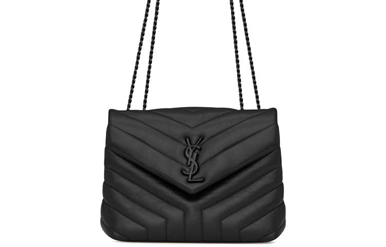 SAINT LAURENT LOULOU Cow Leather Portable Crossbody Bag, Shoulder Bag Women's Black