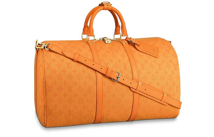LOUIS VUITTON LOUIS VUITTON Keepall Bandouliere Monogram Denim 50 Ocre