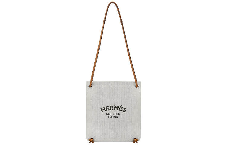 HERMES Aline Cotton Shoulder Bag, Crossbody Bag Women's Gray