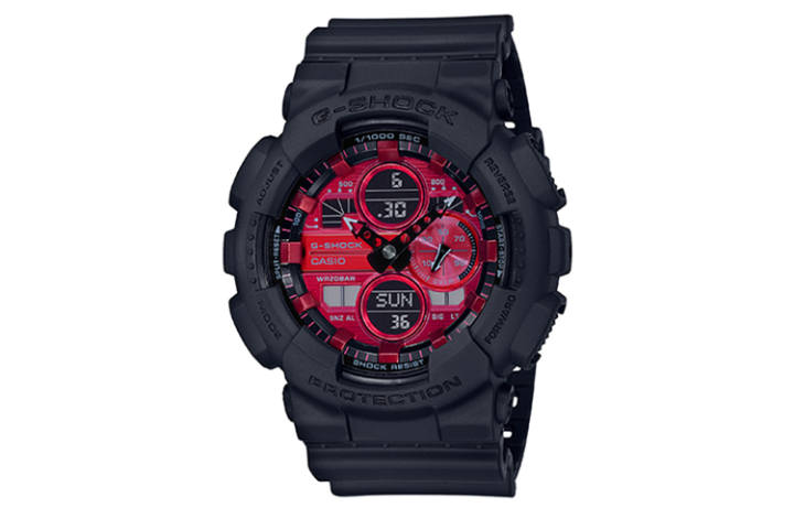 CASIO CASIO Men Liquid Crystal/Analog Dual Display Series Red Watch GA-140AR-1APR