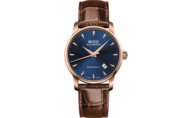 MIDO MIDO Baroncelli Automatic Mechanical Movement Men's Watches Watch 38mm Blue Dial Leather Strap