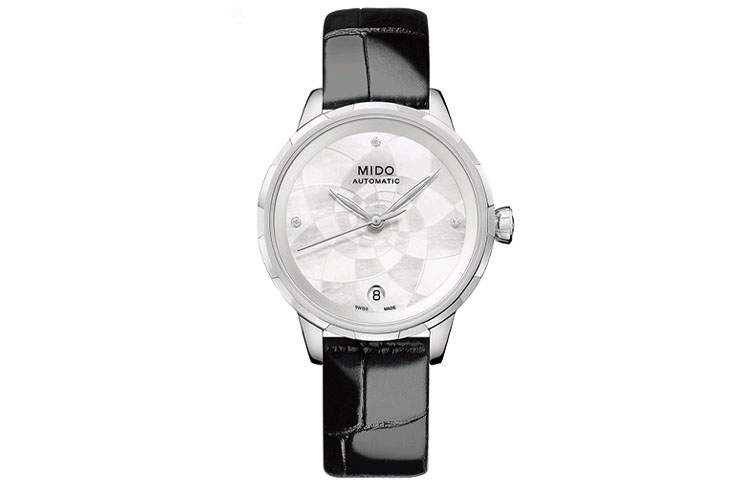 MIDO Flower Collection Automatic Mechanical Movement Women's Watch 34mm White Dial