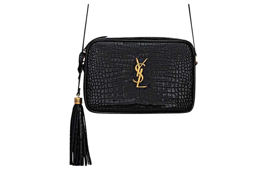 SAINT LAURENT LOU Leather Crossbody Bag, Shoulder Bag Women's Black