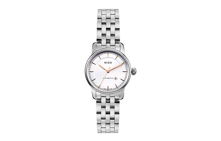 MIDO Baroncelli Automatic Mechanical Movement 50m Waterproof Women's Watch 29mm White Dial