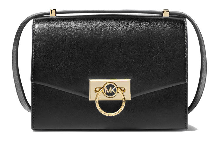 MICHAEL KORS Hendri Leather Crossbody Bag, Shoulder Bag Women's Black