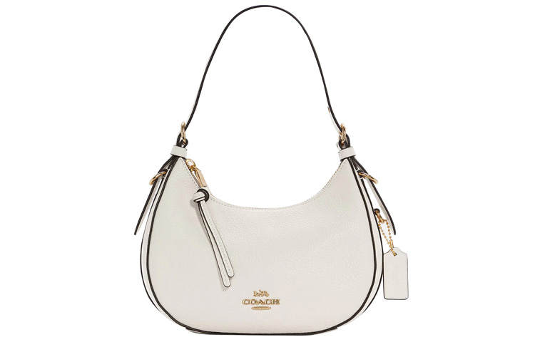 COACH Kleo Leather Shoulder Bag, Handbag, Shoulder Bag Women's White