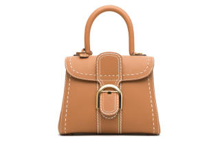 Delvaux Delvau Brillant Calfskin Portable Crossbody Bag, Shoulder Bag Mini Women's Caramel Brown