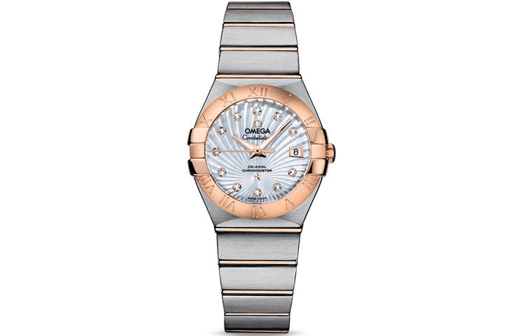 OMEGA Constellation Collection Zodiac Watch Automatic Mechanical Movement Women's Watch 27mm White Dial