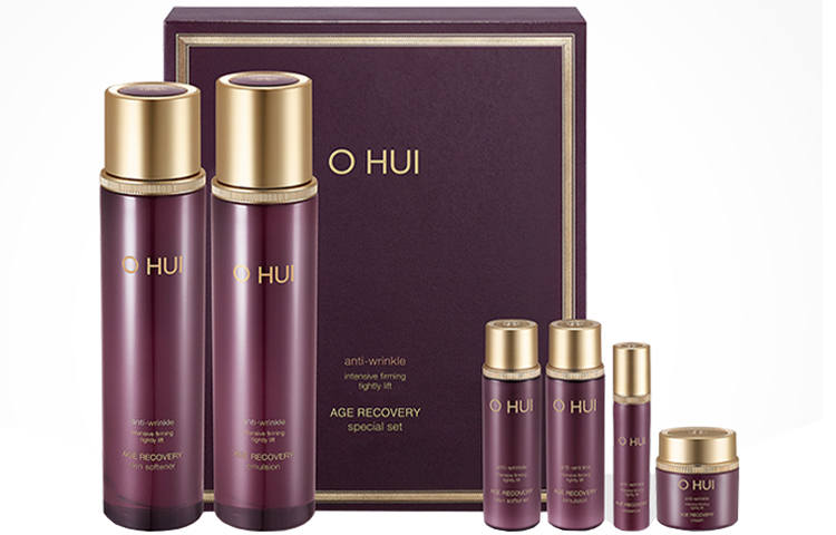 O HUI OUHUI Time Pure Revival Skincare Sets Acne Fighting Brightening Moisturizing And Hydrating 6 Piece Set
