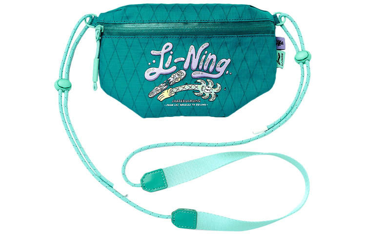 Li-Ning Li Ning Steven Harrington Collaboration Fabric Shoulder Bag, Crossbody Bag Regular Unisex Light Jade Green